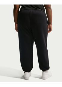 Trainingshose Nike Sportswear "W NK STDO FLC MW HR OS CFF PNT", Damen, Gr. 4X (60/62), N-Gr, schwarz, sail, Obermaterial: 80% Baumwolle, 20% Polyester, Hosen Trainingshose, Trainingshose, auch in gro&szlig;en Gr&ouml;&szlig;en