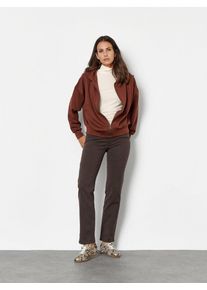 R&ouml;hrenhose Toni "Perfect Shape", Damen, Gr. 42, Normalgr&ouml;&szlig;en, braun (dunkelbraun 793), Casual, skinny fit normal, Hosen R&ouml;hrenhose, aus softem Twill