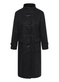 Allwetterjacke Kaffe CURVE "Kaffe Curve Jacke KChannelis", Damen, Gr. 48, schwarz (meteorite), Jacken Allwetterjacke