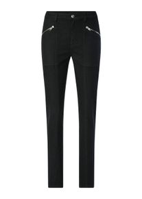 Bequeme Jeans Heine "Jeans Hose mit Zippertaschen", Damen, Gr. 46, Normalgr&ouml;&szlig;en, schwarz, Web, Stoff, , Sportlich, regular fit, Jeans Bequeme Jeans