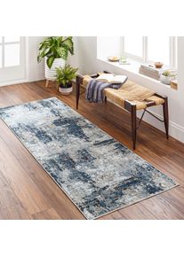Teppich LIVABLISS "PARIS", blau, B:80cm H:9,9mm L:220cm, Polypropylen, Teppiche, Teppich