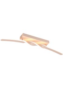 REALITY LEUCHTEN LED Deckenleuchte "GINKO, LED Deckenlampe 18W 1980 Lumen 3000K warmwei&szlig;, Schlafzimmer", sand, 1, H: 12,5cm, 1 Stk., Leuchten, als Wandlampe oder Deckenlampe montierbar, Breite 79 cm H&ouml;he 12,5cm, LED Deckenleuchte