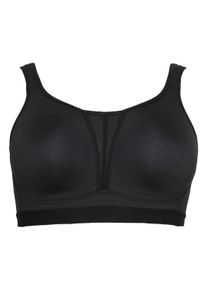Sport-BH sheego "Sport-BH Sport-BH ohne B&uuml;gel mit 2 Tragevarianten", Damen, Gr. 100, Cup C, schwarz, Sportlich, BHs Sport-BH
