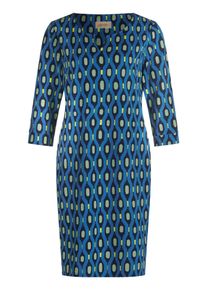 Bodykleid Cartoon "Casual-Kleid mit Muster", Damen, Gr. 36, EURO, bunt (blau, gr&uuml;n), Obermaterial: 95% Polyester PES. 5% Elasthan EL., Kleider Bodykleid
