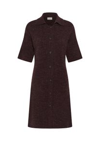 Midikleid Kaffe "Damen Kleid KAsigne", Damen, Gr. XL, N-Gr, braun (fudge melange), Obermaterial: 46% Nylon NY. 38% Polyacryl PAN. 10% Schurwolle WV. 4% Alpaka WP. 2% Elasthan EL., Kleider Midikleid