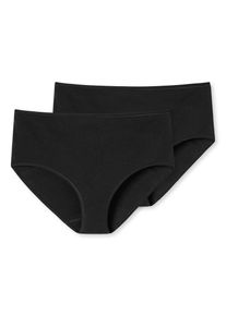 Midislip Schiesser "95/5", Damen, Gr. 48, Single Jersey, 000, schwarz, Single Jersey, Obermaterial: 95% Baumwolle, 5% Elasthan, Unterhosen Midislip