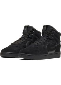 Sneaker Nike Sportswear "COURT BOROUGH MID 2 S (GS)", M&auml;dchen, Gr. 35,5, schwarz, Leder, Synthetik, Schuhe Sneaker, Design auf den Spuren des Air Force 1, f&uuml;r Kinder & Jugendliche