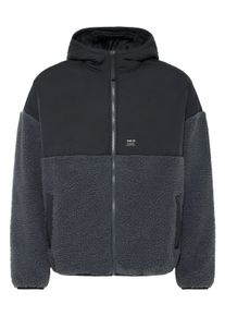!Solid Fellimitatjacke SOLID "Fellimitatjacke SDMark", Herren, Gr. S, grau (iron gate), Obermaterial: 100% Polyester PES., Jacken Fellimitatjacke