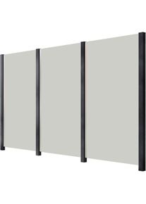 Zaun STAKET PRO, grau (anthrazit), Pfosten: 4 Stk., Aluminium, Glas, Zaunelemente, Zaun, Glaszaun, Gesamtl&auml;nge: 3,284 m, 4 Pfosten