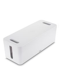 Hama Kabelbox "Kabelbox gro&szlig; mit integrierter Kabelf&uuml;hrung, f&uuml;r 6er Steckdosenleiste", wei&szlig;, B:40cm H:13,8cm T:15,5cm, Schutzboxen, schlichtes Design, universelle Anwendung Schreibtisch, Farbe Wei&szlig;, Kabelbox
