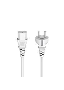 Hama Netzkabel "Netzkabel f&uuml;r Kaltger&auml;te, 3-polig mit Schutzkontaktstecker, 5 m, Wei&szlig;", wei&szlig;, 500cmcm, Kabel, Netzkabel