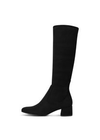 Stiefel Marco Tozzi, Damen, Gr. 40, Textil, Normalschaft, schwarz, Veloursleder, unifarben, Schuhe Stiefel, Blockabsatz, Businessstiefel, Langschaftstiefel, Innenrei&szlig;verschluss