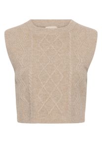 Strickjacke Cream "Damen Strickweste CRStarfi", Damen, Gr. S, beige (oat melange), Obermaterial: 97% Polyester PES. 3% Elasthan EL., Strickjacken Strickjacke