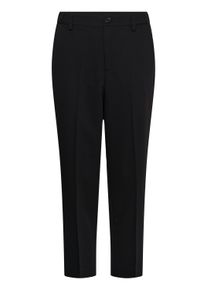 Marlene-Hose Kaffe "Damen Hose KAsakura", Damen, Gr. 42, N-Gr, schwarz (schwarz deep), Obermaterial: 77% Polyester Pol. recyc.. 18% Viskose CV. 5% Elasthan EL., Hosen Marlene-Hose