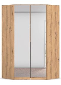 Kleiderschrank OTTO HOME "Eckschrank Mehrzweckschrank Ankleide Schlafzimmer Garderobe AGORDO", braun (eiche artisan), B:117cm H:210cm T:117cm, Holzwerkstoff, Schr&auml;nke, Kleiderschrank, Eiche Artisan, voll ausgestattet mit viel Stauraum MADE IN GERMANY