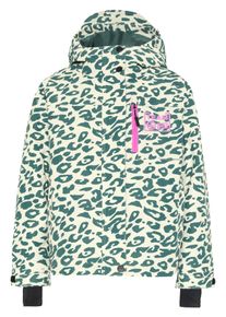 Skijacke Chiemsee, M&auml;dchen, Gr. 122/128, bunt (birch), 100% Polyester, bedruckt, regular fit, ohne Ausschnitt, gerader Abschluss mit Windstopper, Jacken Skijacke, - 10.000 WP/ 10.000 MVP