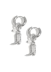 Adelia&acute;s Paar Ohrh&auml;nger ADELIA&acute;S "Ohrringe Ohrh&auml;nger mit Cowboystiefelanh&auml;ngern und S&uuml;&szlig;wasserperlen", silber (silberfarben), Ohrringe, Damen, Einheitsgr&ouml;&szlig;e, Edelstahl, Paar Ohrh&auml;nger, Modeschmuck im modischen Cowboystiefel-Look mit S&uuml;&szlig;wasserperlen