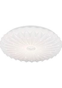 REALITY LEUCHTEN LED Deckenleuchte "ATARIS, Deckenlampe &Oslash; 38cm Glitzer Starlight Effekt 18W LED 1900 Lumen", wei&szlig;, 1, &Oslash; 38cm H: 7cm, 1 Stk., Leuchten, inkl Fernbedienung, dimmbar, CCT Lichtfarbe einstellbar Memoryfunktion, LED Deckenleuchte