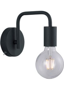 Trio LEUCHTEN Wandleuchte "Diallo", schwarz, 1, H: 15cm, Leuchten, mit FLEXConnect f&uuml;r Stecker oder Festanschluss, Kippschalter, Wandleuchte