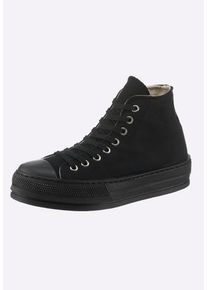 Sneaker Heine "Sneaker Sneaker", Damen, Gr. 38, schwarz, Textil, Casual, Schuhe Sneaker