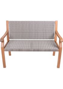 Gartenbank Garden Pleasure "Bank ROSARIO", grau (grau, braun), B:60cm H:90cm T:120cm, FSC-zertifiziertes Massivholz, Sitzb&auml;nke, Gartenbank, BxTxH: 60x120x90 cm