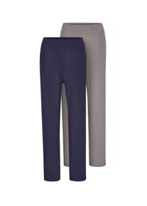 Stoffhose WITT "Hosen Hosen 2 St&uuml;ck", Damen, Gr. 24/25, Kurzgr&ouml;&szlig;en, blau (marine, anthrazit), Single-Jersey, , Basic, Hosen Stoffhose