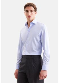 Businesshemd Seidensticker "Schwarze Rose", Herren, Gr. L (41), normale &Auml;rmell&auml;ngen, blau, 50% Baumwolle, 50% Modal, unifarben, slim fit, 2-Knopf-Manschette, Hemden Businesshemd, Slim 1/1 Kentkragen Uni