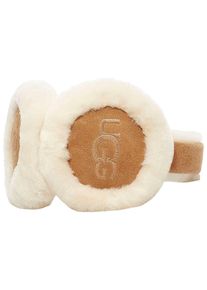 UGG Australia Ohrenw&auml;rmer UGG "Embroidery Earmuff", Damen, braun (chestnut), Lammleder, unifarben, M&uuml;tzen Ohrenw&auml;rmer, Ohrenm&uuml;tze aus weichem Lammfell