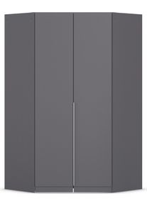 Kleiderschrank OTTO HOME "Eckschrank Mehrzweckschrank Ankleide Schlafzimmer Garderobe AGORDO", grau (graumetallic), B:117cm H:210cm T:117cm, Holzwerkstoff, Schr&auml;nke, Kleiderschrank, Graumetallic, voll ausgestattet mit viel Stauraum MADE IN GERMANY