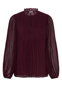 Langarmbluse Saint Tropez "Saint Tropez Bluse langarm UlaiaSZ", Damen, Gr. S, rot (winetasting), Blusen Langarmbluse