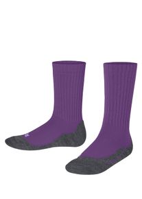 Socken Falke "Active Warm", M&auml;dchen, Gr. 35-38, Sockengr&ouml;&szlig;e, lila (plum (8028)), Obermaterial: 34% Polypropylen PP. 27% Polyacryl PAN. 23% Wolle WO. 15% Polyamid PA. 1% Elasthan EL., glatt, Socken Socken