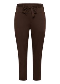 Stoffhose Kaffe CURVE "Kaffe Curve Strickhose KCjenna", Damen, Gr. L, Normalgr&ouml;&szlig;en, braun (coffee bean), Hosen Stoffhose