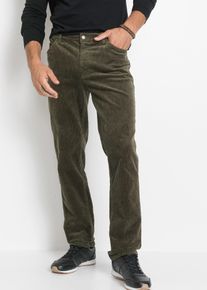 Cordhose bonprix "Regular Fit Stretch-Cordhose mit Komfortschnitt", Herren, Gr. 56, N-Gr, gr&uuml;n (dunkeloliv), Obermaterial: 98% Baumwolle, 2% Elasthan, regular fit lang, Hosen Cordhose, aus Baumwolle und Elasthan, Regular Fit, Komfortschnitt