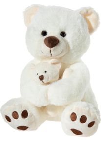 Kuscheltier Heunec "Misanimo, B&auml;r mit Baby", braun (wei&szlig;, braun), Pl&uuml;schfiguren, KinderH:25cm, Pl&uuml;sch, Softwool, Kuscheltier, H:25cm