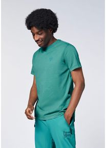 T-Shirt Chiemsee, Herren, Gr. 3XL (64/66), gr&uuml;n (hydro), 100% Baumwolle, unifarben, regular fit, Rundhals, gerader Abschluss, Shirts T-Shirt, - garment dyed