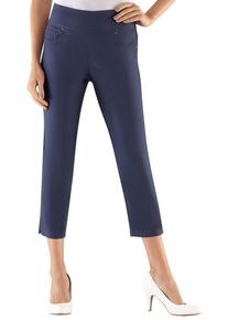 5-Pocket-Hose WITT "Hose wadenlang Stretch-Hose in Wadenl&auml;nge", Damen, Gr. 24, Kurzgr&ouml;&szlig;en, blau (marine), Sportlich, schmal, Hosen 5-Pocket-Hose