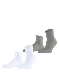 Socken Esprit "Plain Rib 2-Pack", Herren, Gr. 43-46, Sockengr&ouml;&szlig;e, grau (sortiment (0010)), regular fit, Socken Socken