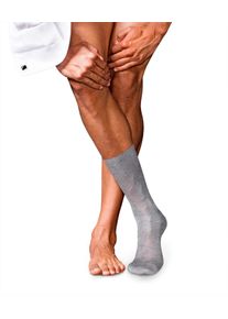 Socken Falke "No. 9 Pure Fil d&acute;&Eacute;cosse", Herren, Gr. 43-44, Sockengr&ouml;&szlig;e, grau (light graumeliert (3390)), Socken Socken