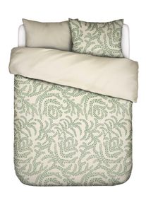 Bettw&auml;sche Essenza "Eleria", beige (gr&uuml;n), B/L: 200cm x 200cm, 1 Stk., 2 Stk., Satin, B/L: 80cm x 80cm, 3 Stk., Bettw&auml;sche, Bettw&auml;sche