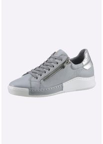 Sneaker Andrea Conti "Sneaker Sneaker", Damen, Gr. 38, grau (blaugrau), Rindsleder, Sportlich, Schuhe Sneaker