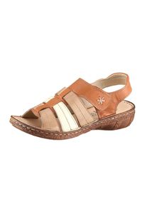 Sandale AIRSOFT MODERN+ "Sandale Sandale", Damen, Gr. 40, braun (beige, sand), Glattleder, Sportlich, Schuhe Sandale