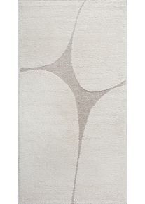 Teppich the carpet "Elisa", beige (creme), B:80cm H:12mm L:150cm, Polypropylen, Teppiche, Teppich, moderner Wohnzimmer Teppich, geometrisches Design, hohe Flordichte