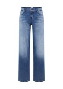 Weite Jeans Mustang "Damen Style Medley Wide Leg", Damen, Gr. 31, L&auml;nge 32, blau (412 mittelblau), 99% Baumwolle, 1% Elasthan, unifarben, weit, Jeans Weite Jeans