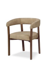 Armlehnstuhl Home Affaire "NUVOLA Stuhl,Armstuhl,Made in Italy,Massivholz,Samt,24 Farbvarianten", beige (nussbaum, toffee beige, nussbaum, toffee beige), 1 Stk., Massivholz, St&uuml;hle, Armlehnstuhl, Wohn-Arbeitszimmer,Leseecke,schmutzabweisenderVelours mit Wolkeneffekt