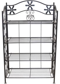 Standregal, schwarz, B:59cm H:92cm T:31cm, Metall, HOFMANN LIVING AND MORE, Regale, Standregal