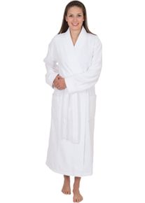 WEWO-Fashion Unisex-Bademantel WEWO FASHION "3002" Gr. M, wei&szlig;, L:125cm, Frottier, Hausm&auml;ntel, Unisex-Bademantel, klassisch elegant