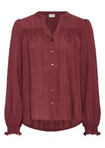 Langarmhemd Pulz Jeans "Pulz Jeans Bluse PZESMEE", Damen, Gr. XXL, Normalgr&ouml;&szlig;en, port royale, Hemden Langarmhemd