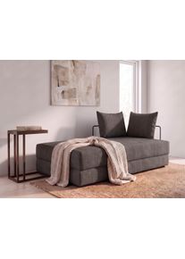 Schlafsofa OTTO HOME "Benny, G&auml;stebett 181x198 cm, in 2 Qualit&auml;ten mit Zierkissen", braun (anthrazit), B:206cm H:72cm T:94cm, 100% Polyester, Sofas, Schlafsofa, CLASSIC - Bonnellfedern - ideal als G&auml;stebett