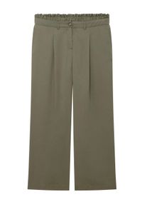 Stoffhose sheego "Hose Paperbag-Hose aus Lyocell", Damen, Gr. 46, Normalgr&ouml;&szlig;en, khaki, Denim/Jeans;Twill, , Modisch, Hosen Stoffhose