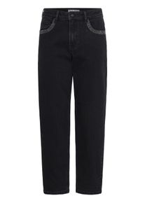 Regular-fit-Jeans Pulz Jeans "Pulz Jeans Jeans PZFELIZIA", Damen, Gr. 26, Normalgr&ouml;&szlig;en, schwarz (schwarz denim), Jeans Regular-fit-Jeans